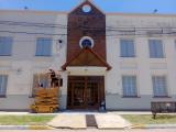 Obras de refaccin en el frente de la escuela